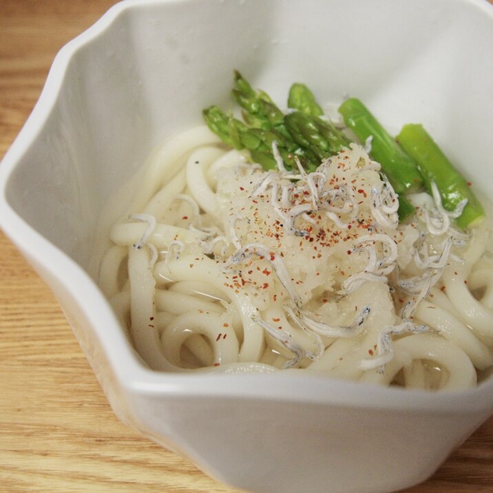 暑い日はレンジで簡単！みぞれじゃこうどん